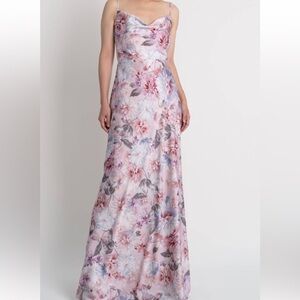 Jenny Yoo Floral Pastel Maxi Dress